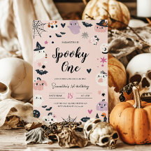 Spooky One Halloween Birthday Invitation