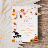 Spooky One Halloween Birthday Invitation Kaart
