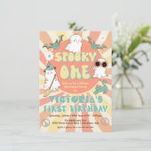 Spooky One Halloween Birthday Party Kaart (Staand voorkant)