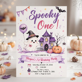 Spooky One Halloween Birthday Party Kaart