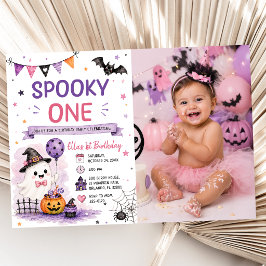 Spooky One Halloween Birthday Party Photo Kaart