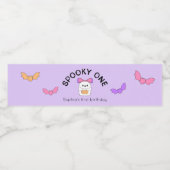 Spooky One Halloween Birthday Water Bottle Label Waterfles Etiket (Enkel label)