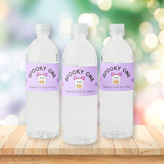 Spooky One Halloween Birthday Water Bottle Label Waterfles Etiket