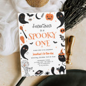 Spooky One Halloween Boy Foto 1e verjaardag Kaart