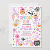 Spooky One Halloween Cuties 1e verjaardagsfeestje Kaart (Voorkant)