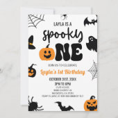 Spooky One Halloween Eerste 1e Verjaardagsfeest Kaart (Voorkant)