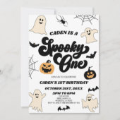 Spooky One Halloween Eerste 1e Verjaardagsfeest Kaart (Voorkant)