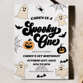 Spooky One Halloween Eerste 1e Verjaardagsfeest Kaart