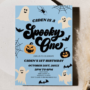 Spooky One Halloween Eerste 1e Verjaardagsfeest Kaart