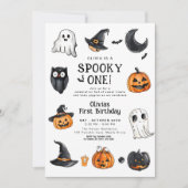 Spooky One Halloween Eerste Verjaardag Kaart (Voorkant)
