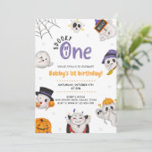 Spooky One Halloween Eerste Verjaardag Kaart (Staand voorkant)