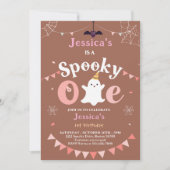 Spooky One Halloween eerste verjaardag Kaart (Voorkant)