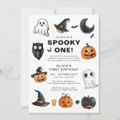 Spooky One Halloween Eerste Verjaardag Kaart (Voorkant)