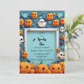 Spooky One Halloween Eerste Verjaardag uitnodiging (Staand voorkant)