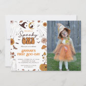 Spooky One Halloween Eerste Verjaardagsfeestfoto Kaart (Voorkant)