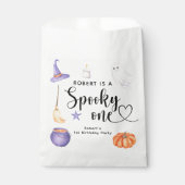 Spooky One Halloween Eerste verjaardagsfeestje Bedankzakje (Voorkant)