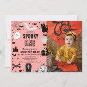 Spooky One Halloween eerste verjaardagsfeestje Kaart (Voorkant)
