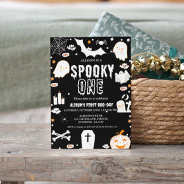 Spooky One Halloween eerste verjaardagsfeestje Kaart