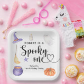 Spooky One Halloween Eerste verjaardagsfeestje Papieren Bordje (Feest)