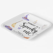 Spooky One Halloween Eerste verjaardagsfeestje Papieren Bordje (Gebogen)