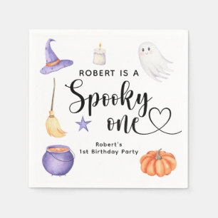 Spooky One Halloween Eerste verjaardagsfeestje Servet