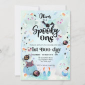 Spooky One Halloween Ghost 1e Verjaardag Kaart (Voorkant)