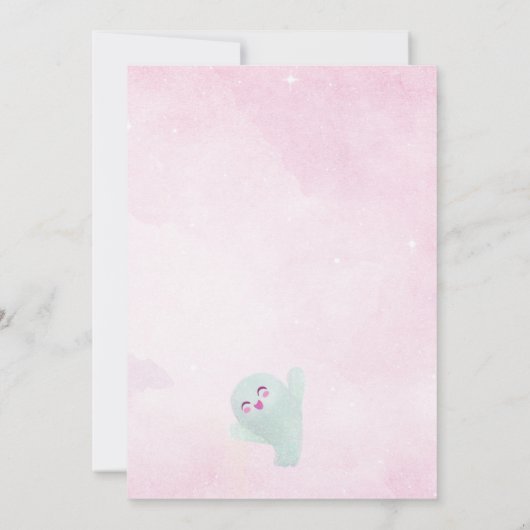 Spooky One Halloween Ghost 1e Verjaardag Kaart (Achterkant)