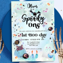 Spooky One Halloween Ghost 1e Verjaardag