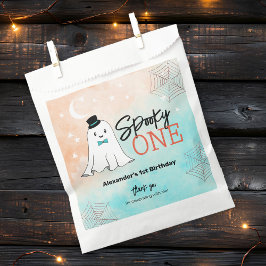 Spooky One Halloween Ghost Boys 1st Birthday Party Bedankzakje