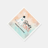 Spooky One Halloween Ghost Boys 1st Birthday Party Servet (Hoek)