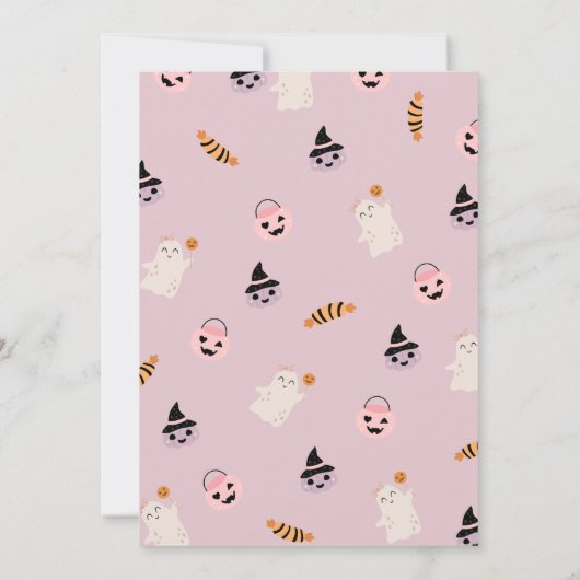 Spooky One Halloween Ghost Girl Verjaardag Kaart (Achterkant)