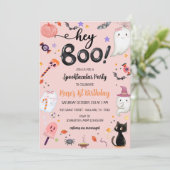 Spooky One Halloween Ghost Girl Verjaardag Kaart (Staand voorkant)