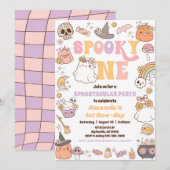 Spooky One Halloween Ghost Invitation Kaart (Voorkant / Achterkant)