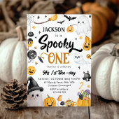 Spooky One Halloween Ghost Verjaardagsfeestje Kaart