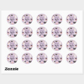 Spooky One Halloween Girl 1st Birthday Party Ronde Sticker (Vel)