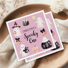Spooky One Halloween Girl 1st Birthday Party Servet