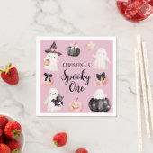Spooky One Halloween Girl 1st Birthday Party Servet (Insitu)