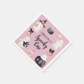 Spooky One Halloween Girl 1st Birthday Party Servet (Hoek)