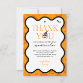 Spooky One Halloween Herfst Scary 1st Birthday Bedankkaart (Voorkant)