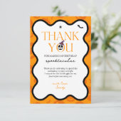 Spooky One Halloween Herfst Scary 1st Birthday Bedankkaart (Staand voorkant)