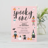Spooky One Halloween Invitation Kaart (Staand voorkant)