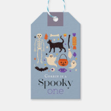 Spooky One Halloween Motieven Blauw 1e Verjaardag