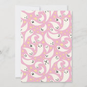 Spooky ONE Halloween Pink Ghost Birthday Kaart (Achterkant)