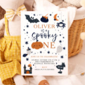 Spooky One Halloween Pompoen 1e Verjaardag Kaart