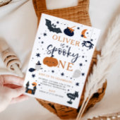 Spooky One Halloween Pompoen 1e Verjaardag Kaart