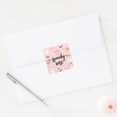 Spooky One Halloween Schattigee Ghost 1e Verjaarda Vierkante Sticker (Envelop)