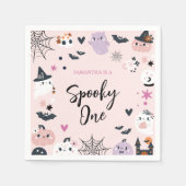 Spooky One Halloween Theme Verjaardag Servet (Voorkant)