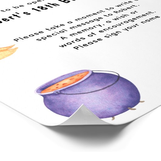 Spooky One Halloween Time Capsule 1e verjaardag Poster (Hoek)