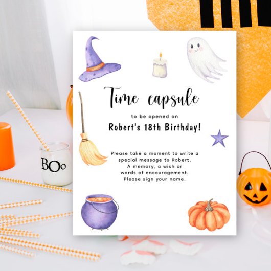 Spooky One Halloween Time Capsule 1e verjaardag Poster