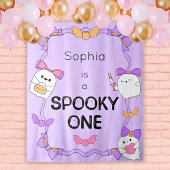 Spooky One Halloween Verjaardag Achtergrond Tapest Wandkleed